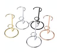 Calcipxx Metal Display Stand for Slender Decorative Objects, Iron Open Frame Holder for Upright Presentation on Shelf or Desk, 33 x 8.5 x 4 cm (1 PC)
