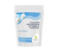 Calcium 400mg Magnesium 150mg Vitamin D 2.5mcg Complex 60 Tablets: UK-Made Health Supplements