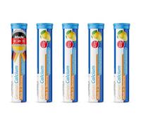 Calcium 500 mg - 5 x 20 effervescent Tablets - Lemon Flavor - T&D Pharma German Calcium - Made in Germany