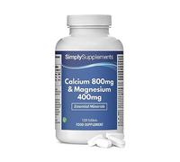 Calcium 800mg & Magnesium 400mg High Potency Formula | Vegan & Vegetarian Friendly | Support for Bone Health and Muscle Function | 120 Tablets = 2 Months’ Supply | Manufactured in The UK