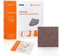Calcium Alginate Wound Dressing Pad 4''x4'', 10 Packs, High Absorbency Non-Stick Ag Gauze Patch for Pressure Ulcer,Bed Sore,Leg Sore,Diabetic Foot Ulcer
