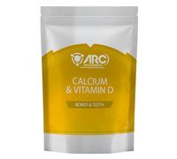 Calcium and Vitamin D for Healthy Bones and Teeth - 180 Vegetarian Tablets - Made in The UK