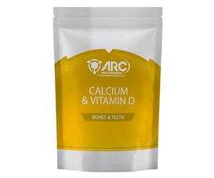 Calcium and Vitamin D3 Supplement 180 Tablets for Healthy Bones Muscles & Teeth - Men & Women Suitable for Vegetarians & Vegans - Made in The UK