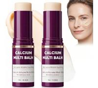 Calcium Collagen Multi Balm Stick 2-Pack - Targeted Wrinkle Care Hydration Balm for Eyes Face Lips Neck, Firming Skin, Improves Elasticity & Smoothness, Lightweight (2 Pack)