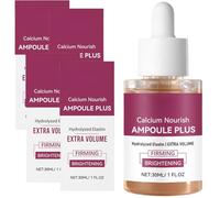 Calcium Firming Face Serum, Hydrolyzed Elastin Anti Aging Ampoule for Skin Tightening and Lifting, Wrinkle Smoothing Brightening Serum for Sagging and Fine Lines, Volume Boost Essence 30ml (4pcs)