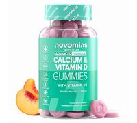 Calcium Gummies 400mg | with Vitamin D3 K2 | 60 Gummies | Novomins | Alternative to Calcium and Vitamin D Tablets | Vegetarian & Gluten-Free | Healthy Bones & Muscles
