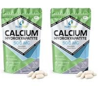 Calcium Hydroxyapatite | 120 Capsules | MCHA - Microcrystalline Hydroxyapatite | Healthy Bones & Teeth | 500mg Elemental Calcium Per 2 Capsule Dose | Most Bioavailable Form | by NutriVolv (Pack of 2)