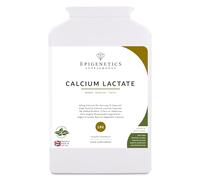 Calcium Lactate | Calcium 60mg Pure Capsule | Bone & Skeletal Health | 180 Vegan Capsules UK Made | 1 Capsule Daily (6 Month Supply), Natural Ingredients
