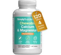 Calcium & Magnesium Chewable Tablets | Supports Bone Strength, Muscle Function & Energy | Tasty Tropical Flavour | Vegan Friendly | 120 Tablets = 4 Months’ Supply | GMP-Certified & UK-Made