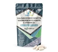 Calcium, Magnesium & Vitamin D3 | Premium Active Forms Complex | 60 Vegan Capsules | High Absorption Bone, Muscle & Immune Support | with Hydroxyapatite, Bisglycinate & Vegan D3 | by NutriVolv