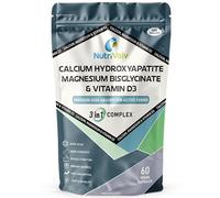 Calcium, Magnesium & Vitamin D3 | Premium Active Forms Complex | 60 Vegan Capsules | with Hydroxyapatite, Bisglycinate & Vegan D3 | High Absorption Bone, Muscle & Immune Support | by NutriVolv