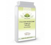 Calcium Magnesium & Vitamin D3 Supplement - 120 Capsules | for Bones, Teeth & Muscle Function | Easy to Swallow Capsules | Immune Booster | Vegan Friendly - Made in The UK by Hellenia
