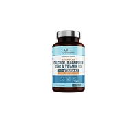 Calcium, Magnesium, Zinc and Vitamin D Plus Vitamin K2 MK-7 Tablets - Osteo Supplement - Vegan Tablets not Capsules 180 Count - Made in The UK by