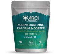 Calcium Magnesium Zinc Tablets 360 | 7 in 1 Mineral Complex with Copper, Selenium, Manganese & Boron | Bone, Teeth, Immune & Muscle Support | Daily Supplement for Men & Women | ARC Health Nutrition