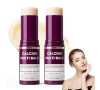 Calcium Multi-Action Lip Balm, Collagen Moisturizing Stick, Reduces Fine Lines, Firms Skin, Calcium Plumping Multi-Action Moisturizer with Almond and Vitamin E, Intense Repair