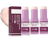 Calcium Multi Balm, Calcium Volume Multi Balm, Wrinkle Core Stick, Collagen Moisturing Stick, Anti-aging, Hydrating, Almond & Vitamin E for Lip Balms Eye Cream Neck (3PCS)
