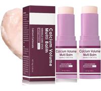 Calcium Multi Balm, Calcium Volume Multi Balm, Wrinkle Core Stick, Collagen Moisturing Stick, Anti-aging, Hydrating, Almond & Vitamin E for Lip Balm Eye Cream Neck (2PCS)