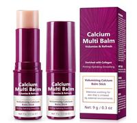 Calcium Multi Balm Stick - Solid Collagen Balm for Care of Eyes, Face & Neck - Firming & Moisturising - With Shea Butter & Vitamins - Practical Care Pen for On the Go (2 Pieces)