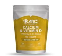 Calcium Tablets with Vitamin D3 | 180 Tablets | Bone & Teeth Support | Calcium Supplement for Men & Women | ARC Health Nutrition