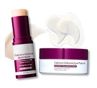 Calcium Volume Multi Balm & Calcium Volume Collagen Eye Patches, Under Eye Gel Patches & Wrinkle Bounce Multi Balm, Anti Wrinkle Korean Skincare Set | Reduce Puffiness, Fine Lines