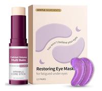 Calcium Volume Multi Balm & Under Eye Gel Patches, Calcium Multi Balm Stick & Eye Masks For Puffy Eyes, Korean Skincare Set - Hydration & Anti-Aging For Neck & Face, Reduce Fine Lines & Wrinkles