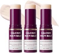 Calcium Volume Multi Balm, Wrinkle Core Stick, Korean Collagen Moisturing Stick, Anti-aging Reduce Wrinkles Fine Lines Firming Hydrating Skin for Women & Men (3PCS)