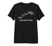 Calculated Risk Motivational Wordplay Jumping Pet Cat Meme Premium T-Shirt