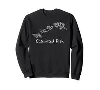 Calculated Risk Motivational Wordplay Jumping Pet Cat Meme Sweatshirt