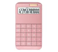 Calculator, 12-Digit Desktop Calculator with Dual Power (Solar and Battery), Large LCD Display - Ideal for Office, School, Home, Business, and Financial Calculations (Pink)