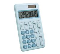 calculator， 12 Digit Display Calculator，Battery Solar Dual Power，Electronic Handheld Calculator，for Student，children(Blu)