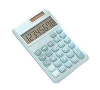 calculator， 8 Digit Display Calculator，Handheld Calculator，Battery Solar Dual Power，For Students，Children(Blu)