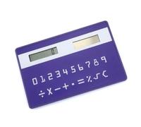 Calculator 8 Digit Ultra Thin Solar Power Calculator With Touch Screen Credit Card Design Portable Calculators For School Test Desktop Office(Purple)