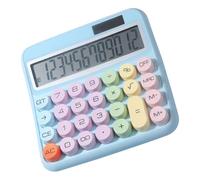 Calculator Desktop | 12-Digit Calculator Large Buttons | 15-Degree Tilt Screen 5-Inch LCD Display Colorful Adding Machine for Finance Business Workplace Accounting School