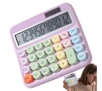 Calculator Desktop | Large Buttons 12 Digit Calculator | 5-inch LCD Display Colorful 15-degree Tilt Screen Adding Machine for School Mortgage Banking Home Work Finance Students