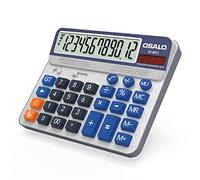 Calculator Extra Large Display Accounting Big Button 12 Digits Desktop Solar Calculator (OS-6815)