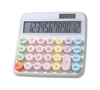 Calculator Large Display, 12-Digit Calculator Large Buttons, 5-inch LCD Display Colorful 15-degree Tilt Screen Adding Machine for Home School Work Retail Students Banking