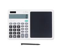 Calculator LCD Tablet Multifunctional Sketches Memos Accurate Practical Portable Math Calculator with Notepad for Office Financial Accounting (White)