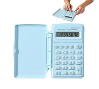 Calculator Mini - Tiny Device | Portable Calculation Tool with Protective Lid, Compact Math Helper with Office School Use, Students Teachers Business Professionals Accessory, Exam Classroom Aid