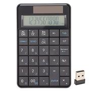 Calculator Number Pad, 2.4GHz Wireless Numeric Keypad Calculator 2 in 1 29 Keys USB Wireless Number Pad, Solar Energy Battery Dual Powered, for Laptops, Banks, Schools, Companies