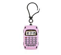 Calculator Portable Keychain Calculator With 8-digit LCD Display For Classroom Use Desktop Office(Purple)