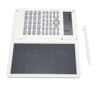 Calculator with Notepad, Scientific Calculators for Students, Portable 10 Digits LCD Display Silent Calculator with Pen for School Office Meetings and Family (White)