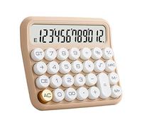 Calculators, Benkaim Desk Calculator, Basic Standard Calculator,12 Digit Large LCD Display Big Button for School, Home & Business Use, Gold Desk Accessories(Beige)