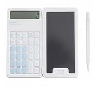 Calculators Desktop with Notepad Partition Dual Function Eye Protection Electronic Screen Science Calculator 15×12.8cm for Office School Finance，Blue，White