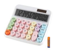 Calculators HIHUHEN Large Calculator Solar & Battery Power 12 Digit Display Multi-Functional Big Button for Business Office School Calculating (HY-2278)