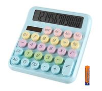 Calculators HIHUHEN Large Calculator Solar & Battery Power 12 Digit Display Multi-Functional Big Button for Business Office School Calculating (HY-2208)