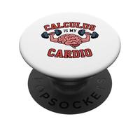 CALCULUS IS MY CARDIO Brain Lifting Weights Workout Gym PopSockets Adhesive PopGrip
