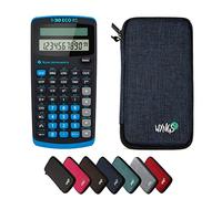Calcuso TI 30 Eco RS Scientific Calculator + WYNGS Protective Case Blue + Extended Warranty from Calcusa