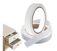 Caldamn 2 Rolls Kitchen Cabinet Edging Strip, 20mm x 10m, White, PVC, Waterproof, Self-Adhesive, Edging Tape, Furniture Worktop Edging Strip, Plinth Sealing Strip, Door Frame Edge Banding, Restoration