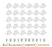 Caldamn 30 PCS Led Strip Clips Led Strip Light Clips Waterproof LED Clips Neon Mounting Clips Holder, Strip Light Mounting Brackets, with Screws fit 5mm to 6mm Silicone Lighting(Translucent)
