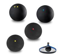 Caldamn 4Pcs Squash Balls Double Yellow Dot/Red Dot/Blue Dot Squash Ball for Elite Intermediate Beginner Junior Competition and Training